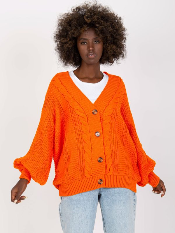 Wholesale Orange warm oversized sweater RUE PARIS