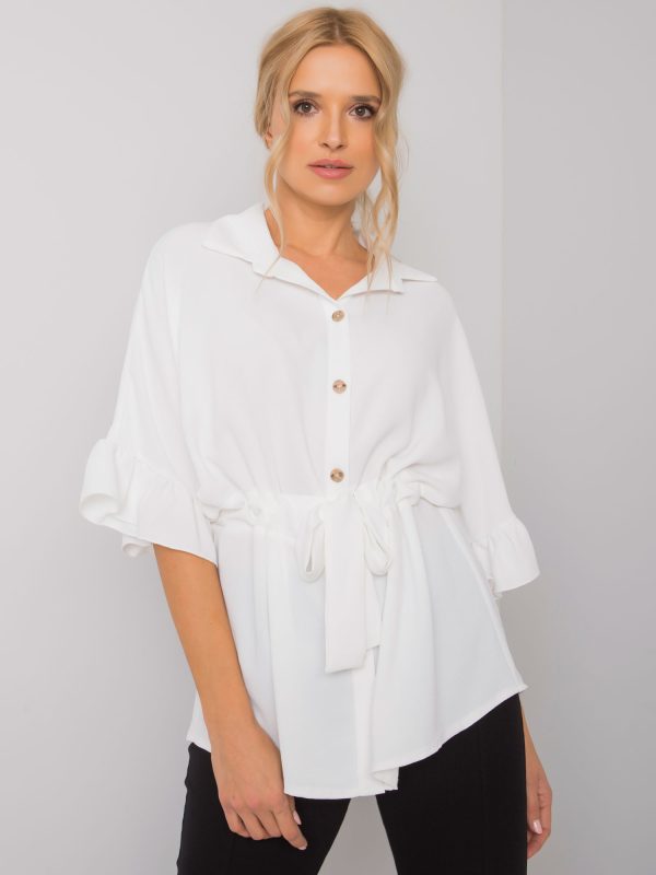 Wholesale White blouse with binding Marcia RUE PARIS