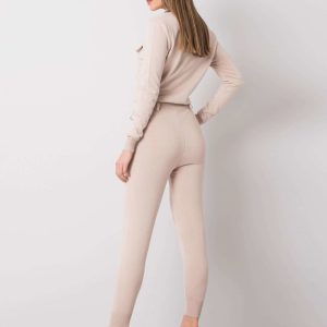 Wholesale Beige knitted jumpsuit Johanna RUE PARIS