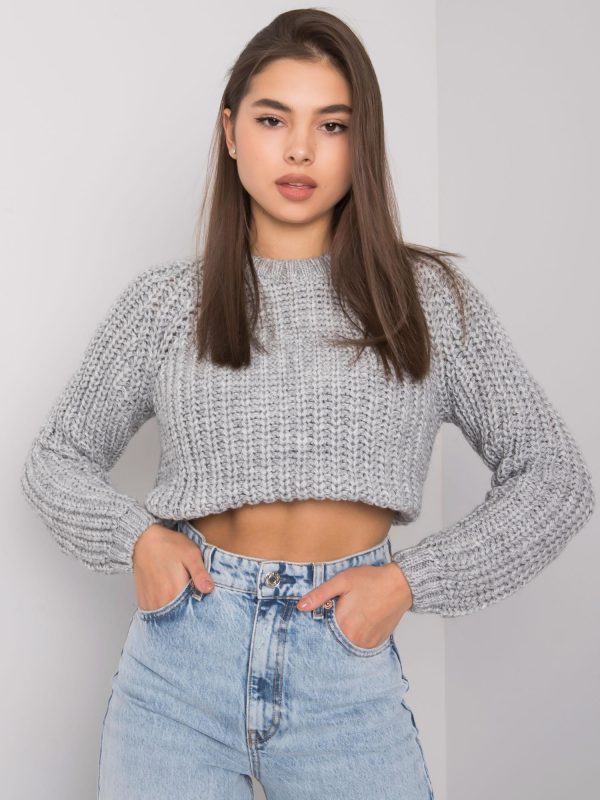 Wholesale Grey knitted sweater for women Grinnell RUE PARIS