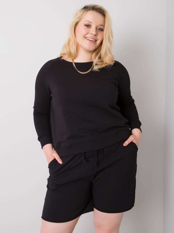 Wholesale Winnie Plus Size Black Shorts