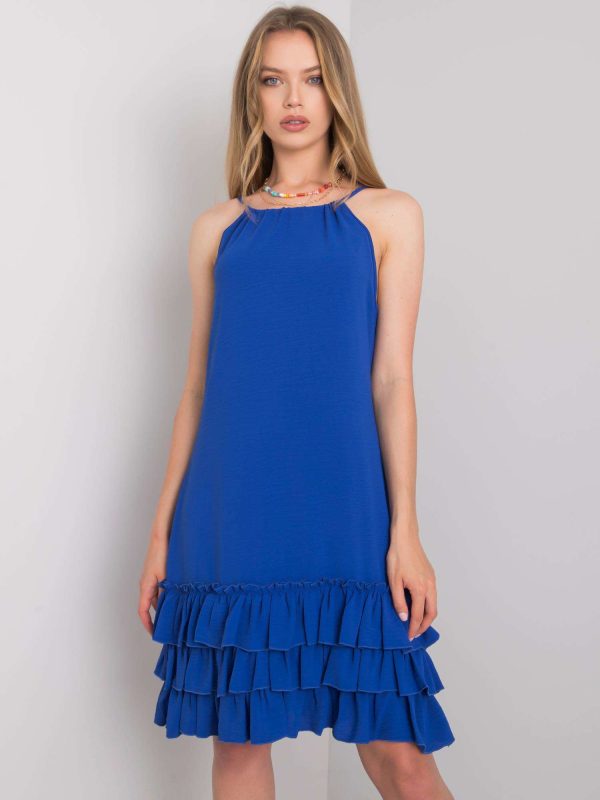 Wholesale Routh Rue Paris Cobalt Ruffle Dress