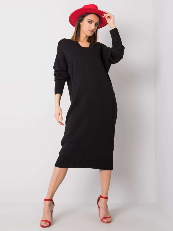 Wholesale Black knitted dress Amrita RUE PARIS