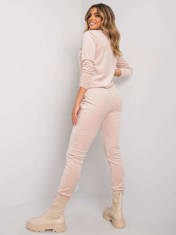 Wholesale Light beige velour set Brenda RUE PARIS