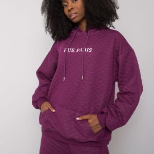 Wholesale Purple quilting sweatshirt Hanna RUE PARIS