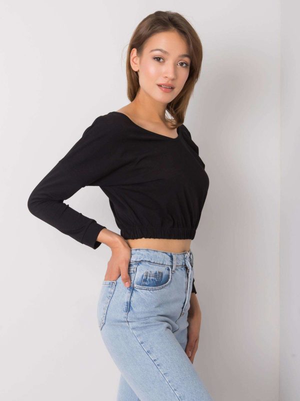 Wholesale Jaycee RUE PARIS black cotton blouse