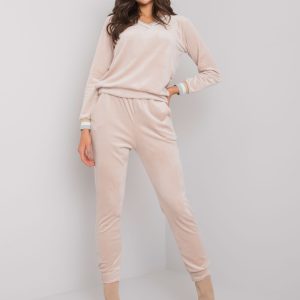 Wholesale Light beige velour set Esti RUE PARIS