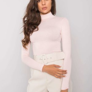 Wholesale RUE PARIS Cassie light pink turtleneck blouse