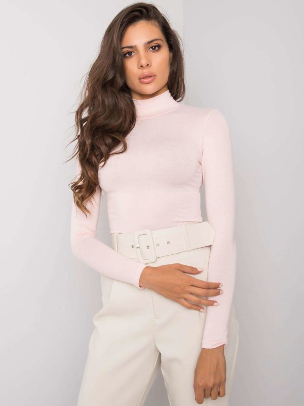 Wholesale RUE PARIS Cassie light pink turtleneck blouse