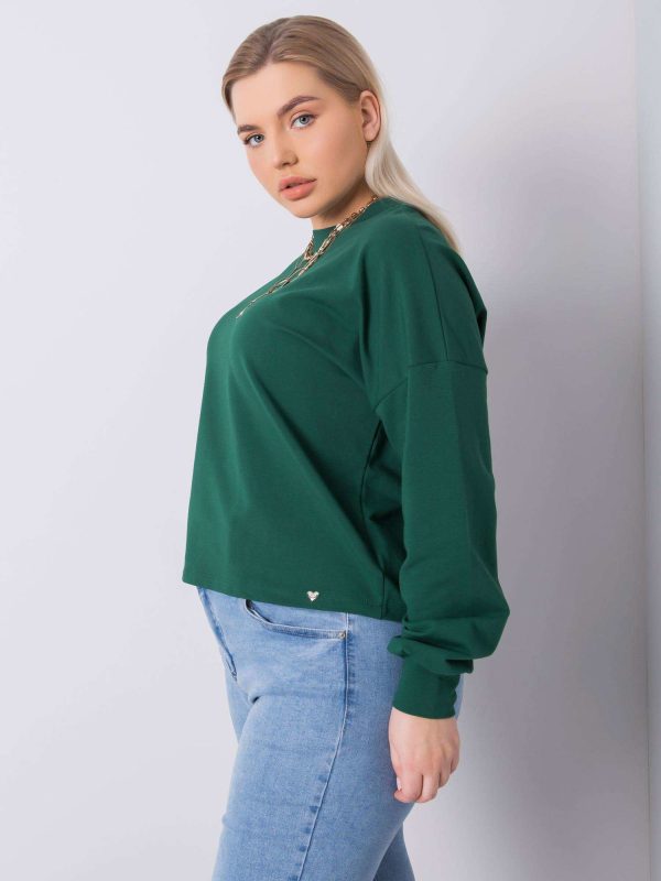 Wholesale Dark green plus size sweatshirt Florentia