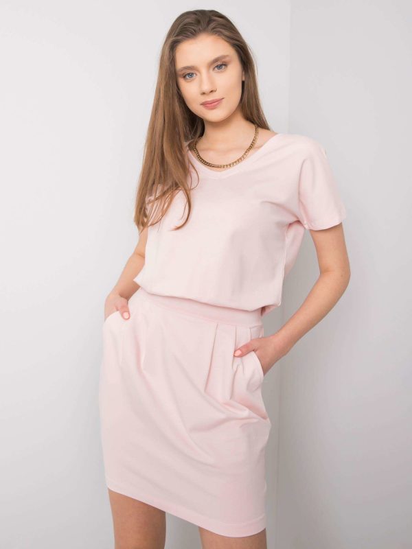 Wholesale Pale pink casual dress Aimee RUE PARIS