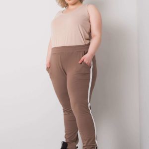 Wholesale Kairi Plus Size Brown Sweatpants