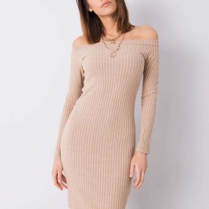 Wholesale Aisha RUE PARIS beige fitted dress