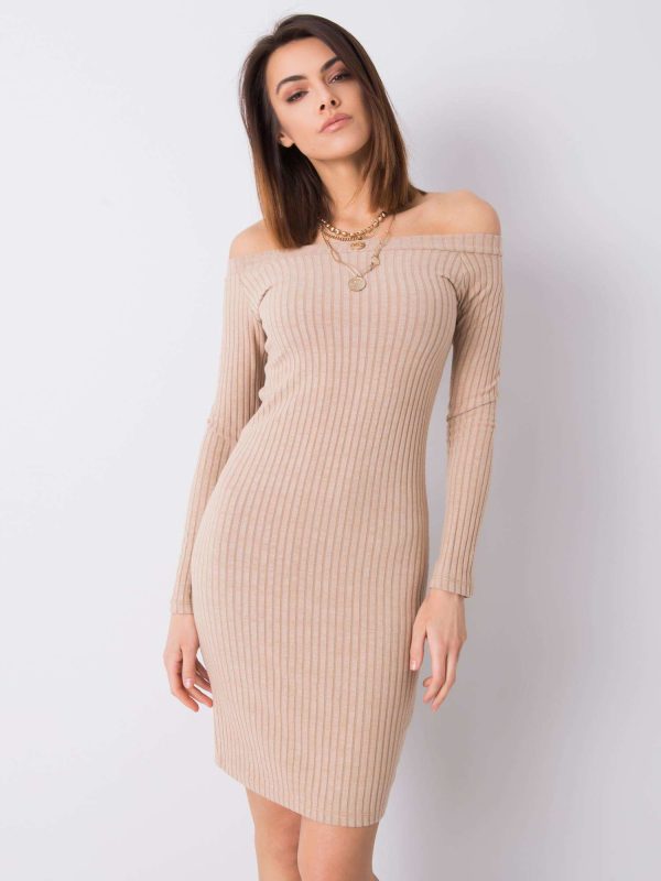 Wholesale Aisha RUE PARIS beige fitted dress