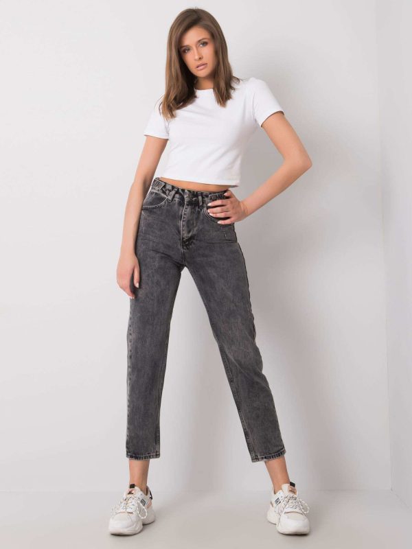 Wholesale Dark grey denim pants Portia RUE PARIS