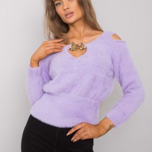 Wholesale Purple cutout sweater Leandre RUE PARIS