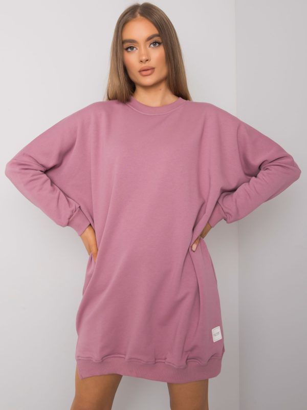 Wholesale Odile RUE PARIS Dirty Pink Long Sleeve Sweatshirt Dress