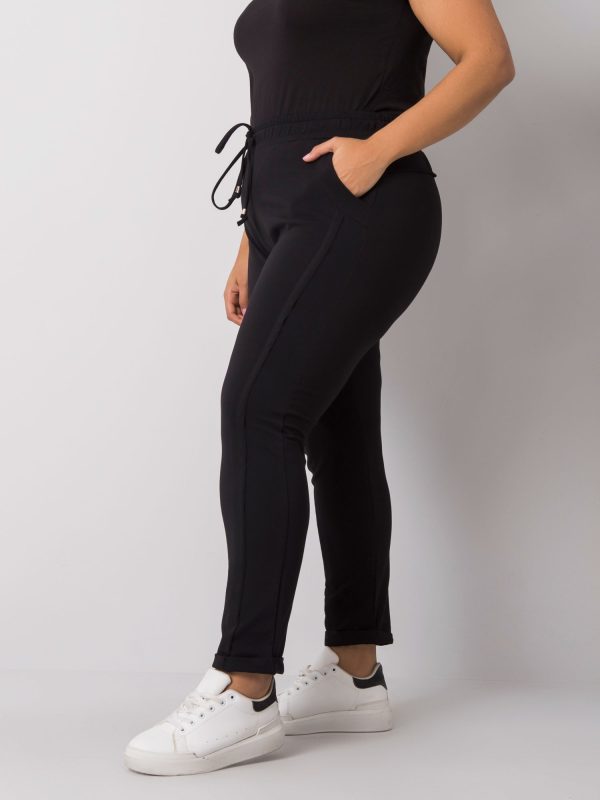 Wholesale Alva Black Plus Size Sweatpants