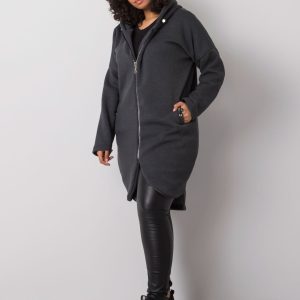 Wholesale Nellie Graphite Plus Size Melange Hoodie