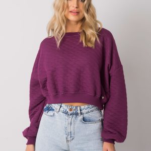 Wholesale Purple Crystal quilting sweatshirt