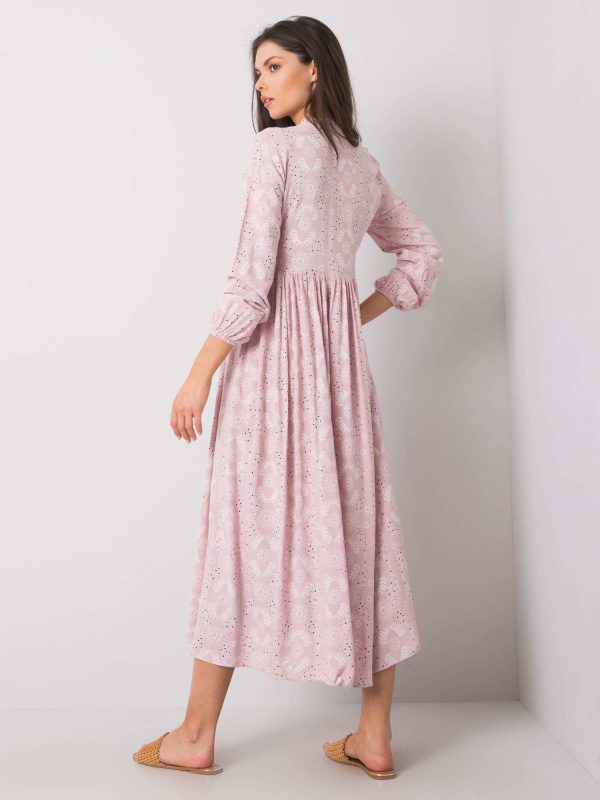 Wholesale Pink dress with prints Lynn RUE PARIS