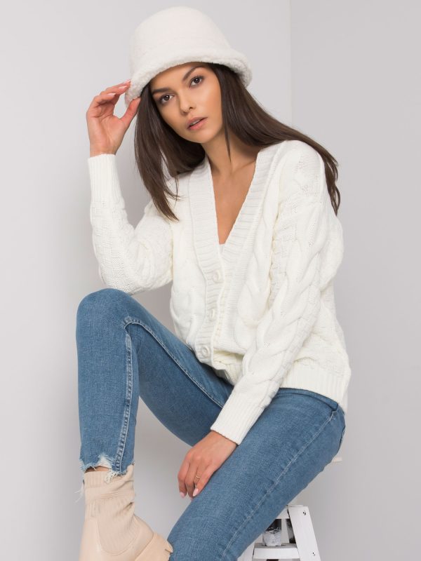 Wholesale Danville RUE PARIS white cardigan with braids