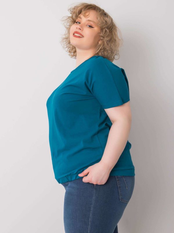 Wholesale Sea plus size blouse with Addyson ribbed