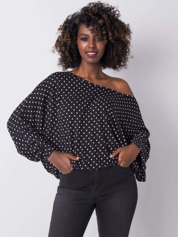 Wholesale Black polka dot blouse Dallia RUE PARIS