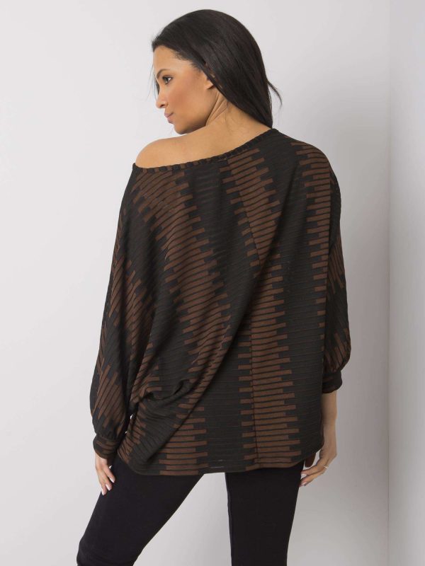 Wholesale Black and brown plus size blouse Jaden RUE PARIS