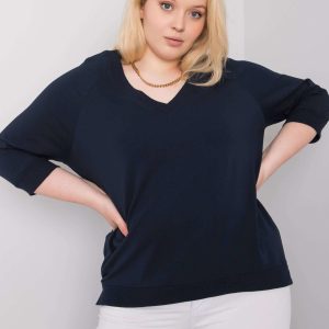 Wholesale Navy blue plus size sweatshirt Alexandria