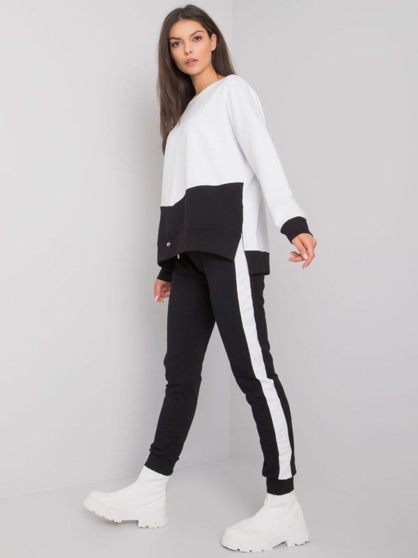 Wholesale White & Black Two-Piece Cotton Set Seattle RUE PARIS