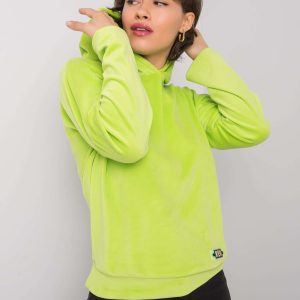 Wholesale Zavia RUE PARIS lime velour sweatshirt