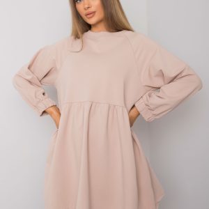 Wholesale Light Beige Long Sleeve Bellevue Dress