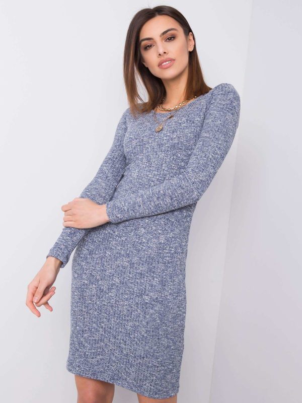 Wholesale Blue melange dress by Jillian RUE PARIS