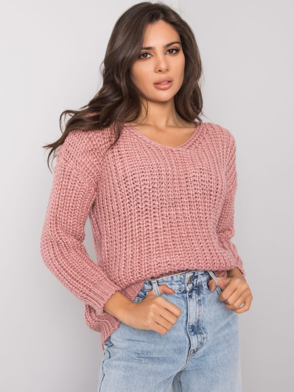 Wholesale Dirty pink knitted sweater Worthington RUE PARIS