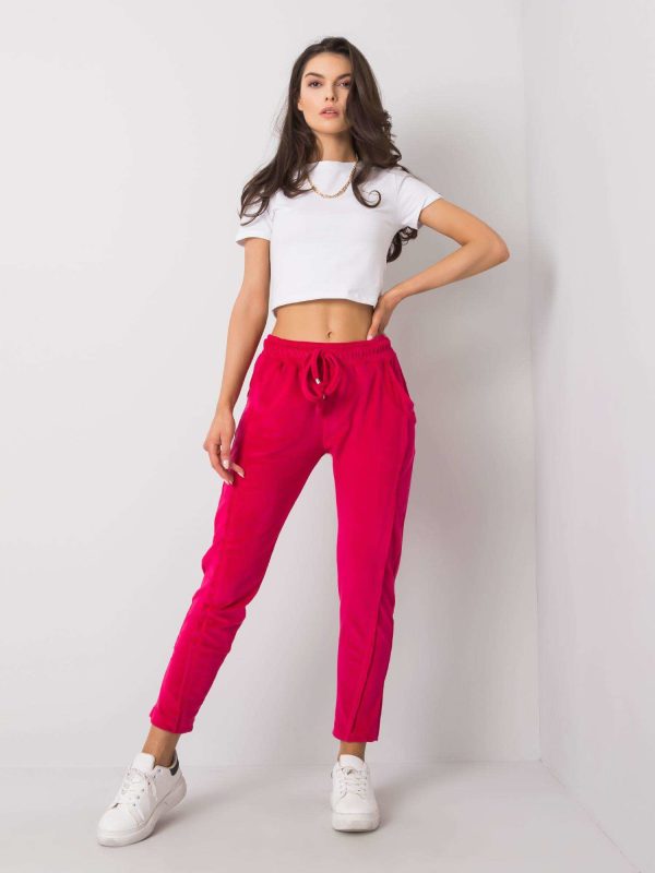 Wholesale Fuchsia velour pants Juanita RUE PARIS