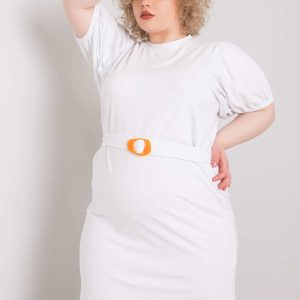 Wholesale White Plus Size Dress with Mylah Strap