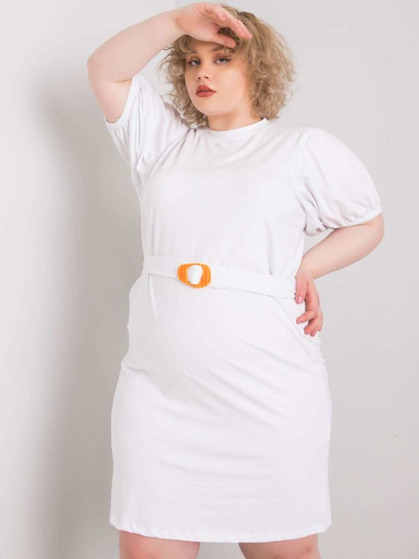 Wholesale White Plus Size Dress with Mylah Strap