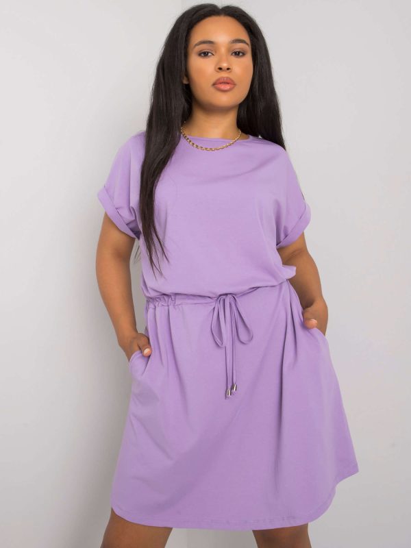 Wholesale Purple Plus Size Basic Kori Dress