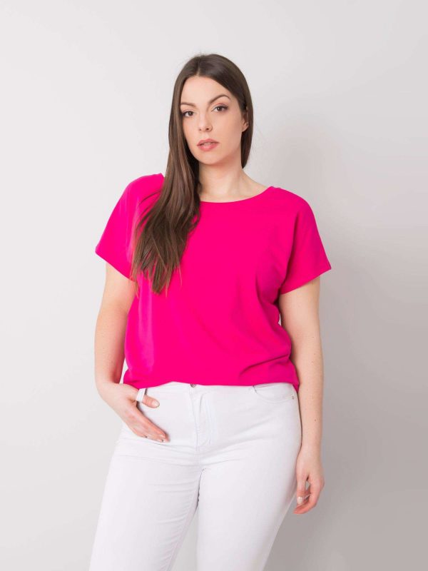 Wholesale Fuchsia T-shirt plus size Beverly