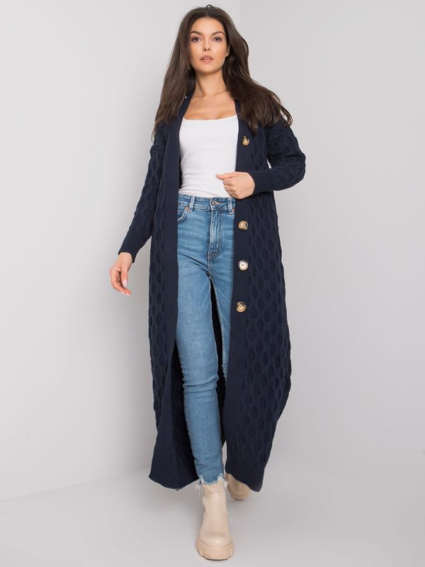 Wholesale Navy blue long cardigan Ulyana RUE PARIS