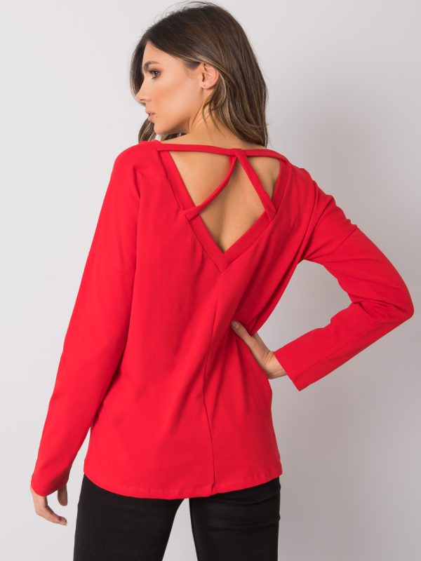 Wholesale Red Women's Long Sleeve Blouse Libourne RUE PARIS