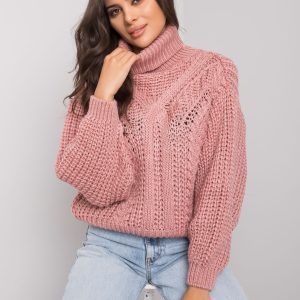 Wholesale Mansfield RUE PARIS Women's Dirty Pink Turtleneck Sweater