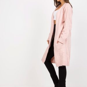 Wholesale Light pink loose cardigan without clasp RUE PARIS