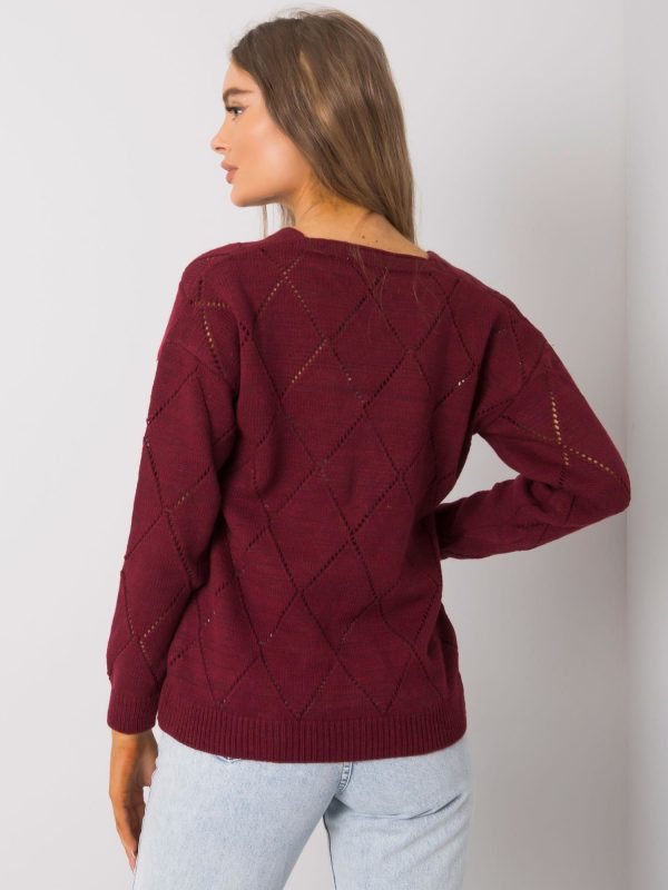 Wholesale Burgundy cardigan Elisabete RUE PARIS