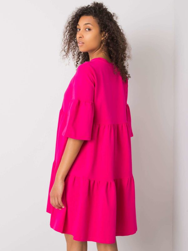 Wholesale Fuchsia dress Queenie RUE PARIS