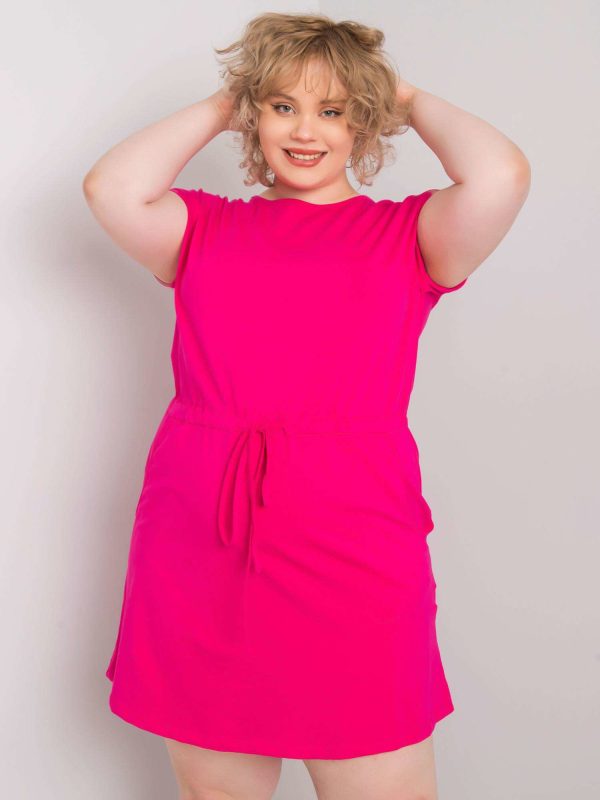 Wholesale Fuchsia Plus Size Basic Kori Dress