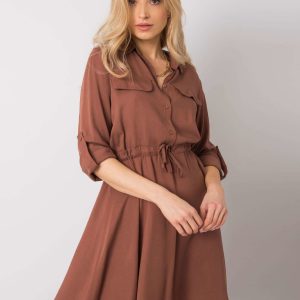 Wholesale Dark brown dress Leylah RUE PARIS