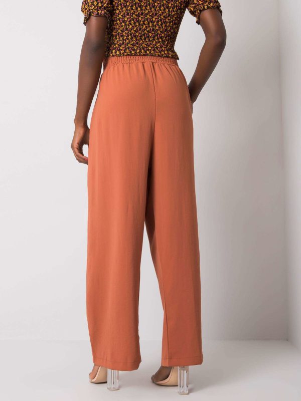 Wholesale Light brown wide pants in Lareen RUE PARIS