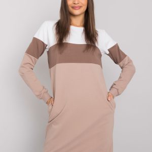 Wholesale White and brown dress Feliciana RUE PARIS